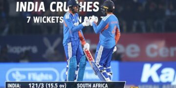 ଦକ୍ଷିଣ ଆଫ୍ରିକାକୁ ୭ ୱିକେଟରେ ହରାଇଲା ଭାରତ ଦକ୍ଷିଣ ଆଫ୍ରିକାକୁ ୭ ୱିକେଟରେ ହରାଇଲା ଭାରତ