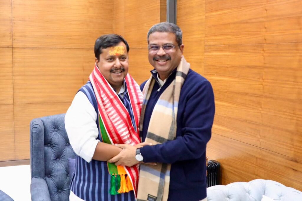 ନୂଆଦିଲ୍ଲୀରେ ବିଜେପି କାର୍ଯ୍ୟକାରୀ ସଭାପତି ନିତିନ ନବୀନଙ୍କୁ ଭେଟିଲେ ଧର୍ମେନ୍ଦ୍ର ପ୍ରଧାନ