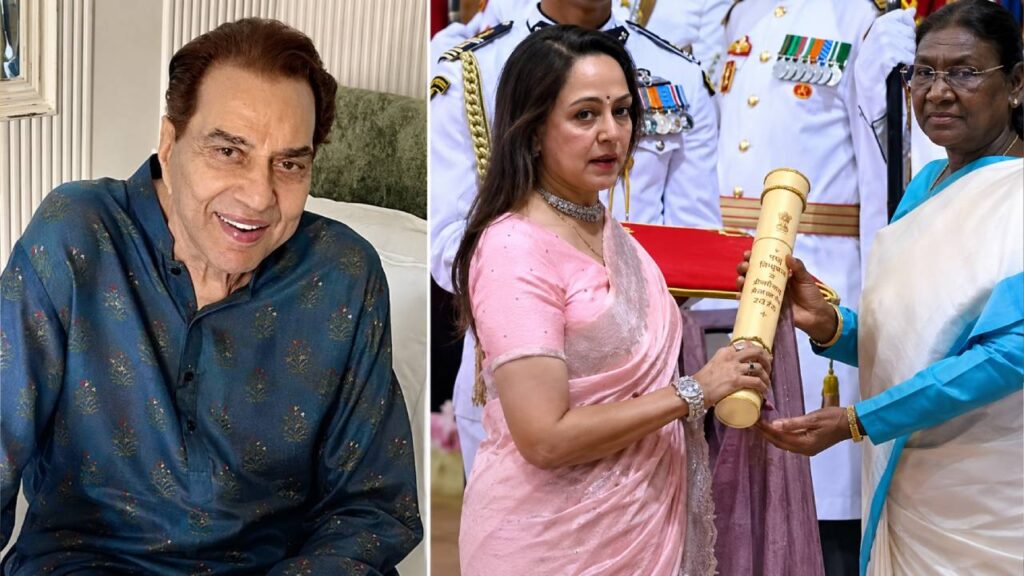 Padma Awards 2026: ଦିବଙ୍ଗତ ଅଭିନେତା ଧର୍ମେନ୍ଦ୍ରଙ୍କୁ ମିଳିଲା ମରଣୋତ୍ତର ‘ପଦ୍ମ ବିଭୂଷଣ’, ପୁରସ୍କାର ଗ୍ରହଣ କଲେ ହେମା ମାଳିନୀ